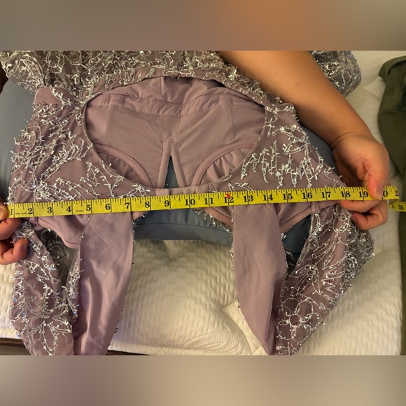 For Love And Lemons - Brynne Lavender and Silver Lace Dress - Picture 8 of 15